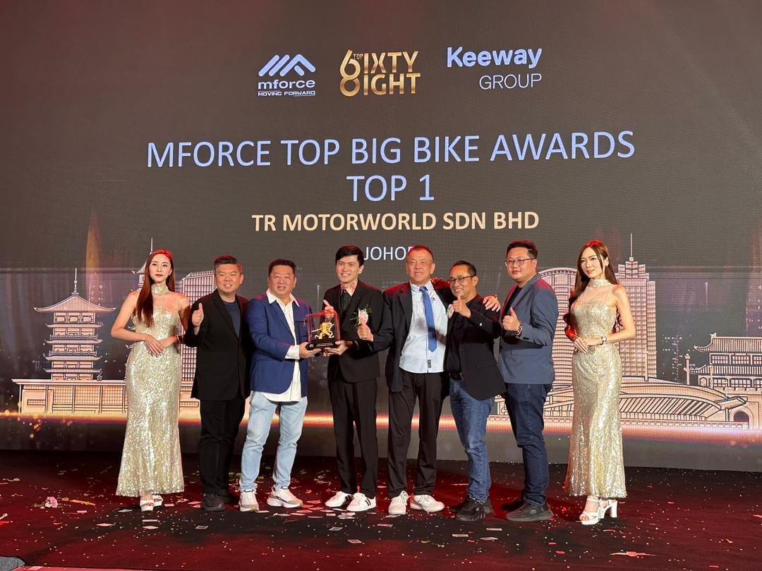 TR MOTORWORLD Has Been Awarded MForce Malaysia Big Bike TOP 1 Dealer